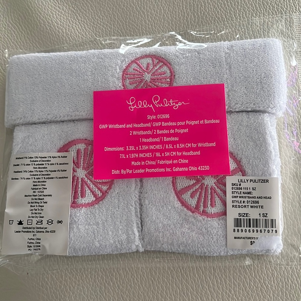 Lilly Pulitzer headband and wristbands - NWT in bag